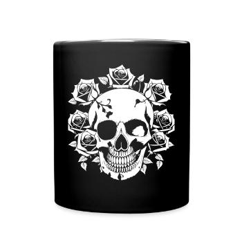 Horreur Crâne Crâne Art Crâne Gothique Heavy Metal - Mug uni - noir - Devant