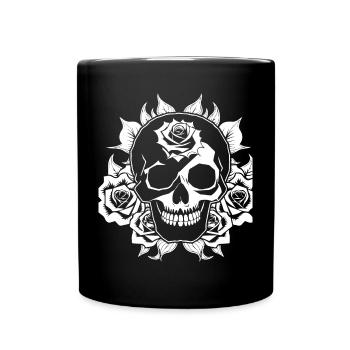 Horror Skull Skull Art Skull Gothic Heavy Metal - Full Colour Mug - black - Front