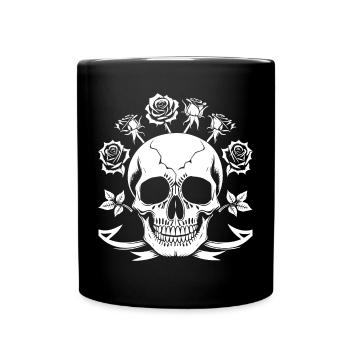 Horreur Crâne Crâne Art Crâne Gothique Heavy Metal - Mug uni - noir - Devant