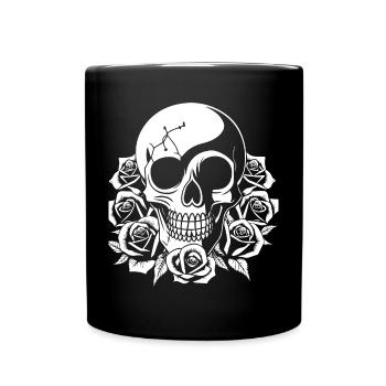 Horror Skull Skull Art Skull Gothic Heavy Metal - Full Colour Mug - black - Front