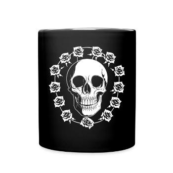 Horror Skull Skull Art Skull Gothic Heavy Metal - Full Colour Mug - black - Front