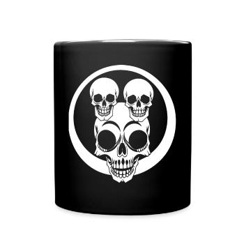 Horror Skull Skull Art Skull Gothic Heavy Metal - Full Colour Mug - black - Front