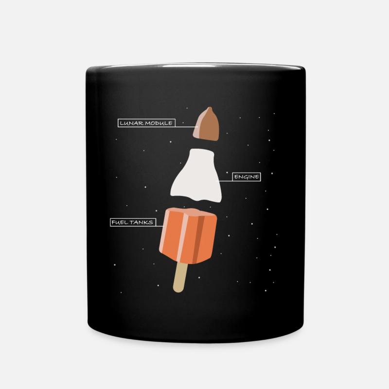 Raketeneis | Eis, Rakete, lustige Bilder - Tasse einfarbig - Schwarz