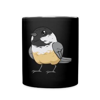 Bird Chickadee Bird Watching - Full Colour Mug - black - Front