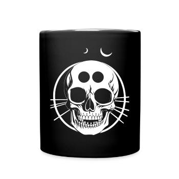 Horreur Crâne Crâne Art Crâne Gothique Heavy Metal - Mug uni - noir - Devant