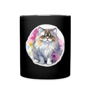Persian cat - Full Colour Mug - black - Front