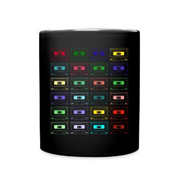 Audio Kassette | Musik, Old School, Retro - Tasse einfarbig - Schwarz - Vorne
