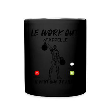Work out Cross training Cadeau Humour Homme Sport - Mug uni - noir - Devant