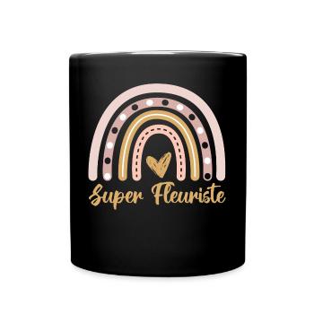 Super fleuriste cadeau pour femme fleuriste - Mug uni - noir - Devant