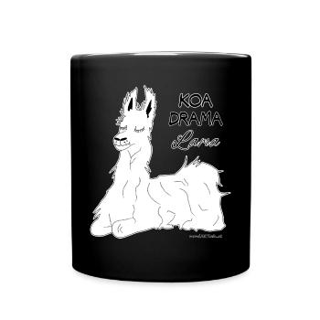 KOA DRAMA Lama - no drama Lama, dialect - Full Colour Mug - black - Front