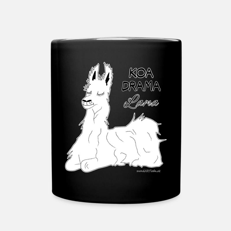 KOA DRAMA Lama - no drama Lama, dialect - Full Colour Mug - black