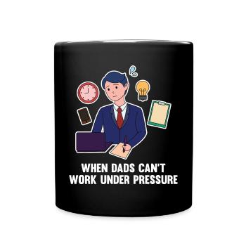Design fort de la fête des pères - Mug uni - noir - Devant