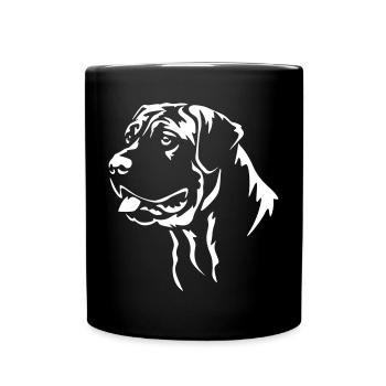 Presa Canario Kopf "Black Edition" - Tasse einfarbig - Schwarz - Vorne