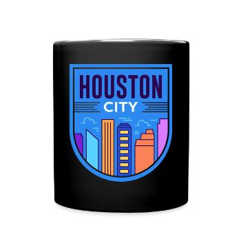 Conception de la ligne d’horizon de Houston pour les fiers résidents de Houston - Mug uni - noir - Devant