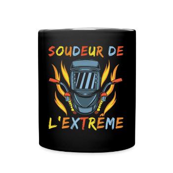 Soudeur de l extrême humour soudure cadeau soudeur - Mug uni - noir - Devant