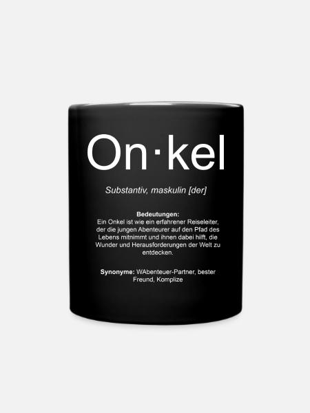 Definition Onkel Geschenk-Idee - Tasse einfarbig - Schwarz