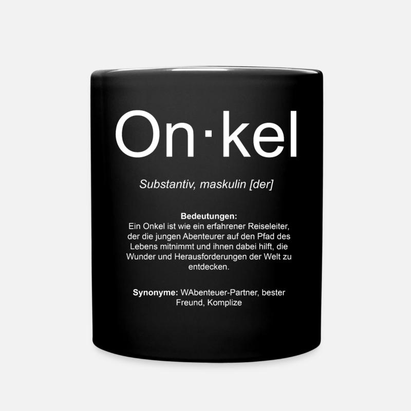 Definition Onkel Geschenk-Idee - Tasse einfarbig - Schwarz