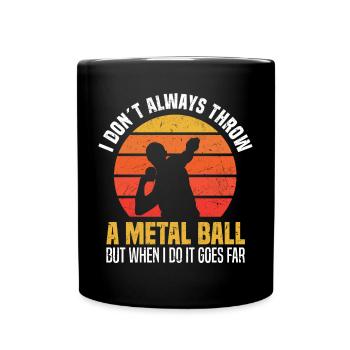 Kugelstoßen | Leichtathletik Kugelstoßer Geschenke - Tasse einfarbig - Schwarz - Vorne