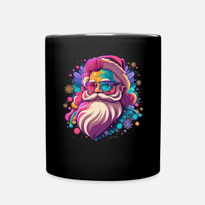 Weihnachtsmann - Tasse einfarbig - Schwarz