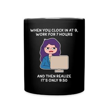 Boring work design for proud Pinoys - Full Colour Mug - black - Front