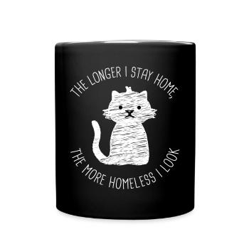 Arbeit von zu Hause Look Design für stolze Pinoys - Tasse einfarbig - Schwarz - Vorne