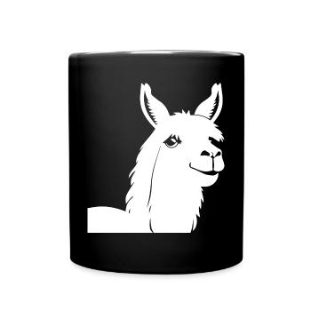 Drôle de lama Silhouette Cheeky Fun Lamas - Mug uni - noir - Devant