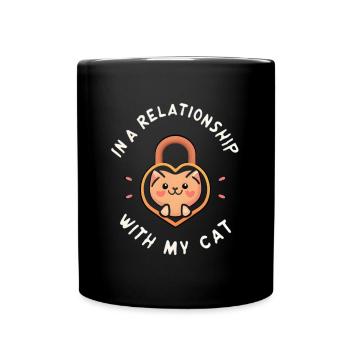 Cute cat design for cat lovers - Full Colour Mug - black - Front
