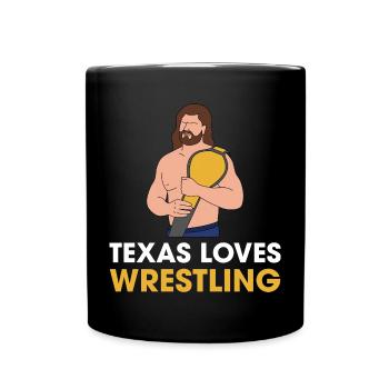 Texas Wrestling Design für stolze texanische Fans - Tasse einfarbig - Schwarz - Vorne