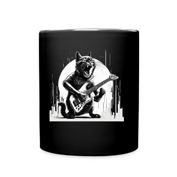 E-Gitarre - Tasse einfarbig - Schwarz - Vorne