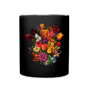 Floristin für eine Floristin - Tasse einfarbig - Schwarz - Vorne