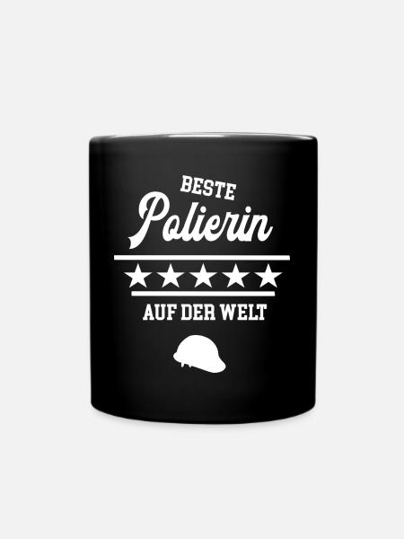 Beste Polierin Meister Chefin Lehrling Bauleiterin - Tasse einfarbig - Schwarz