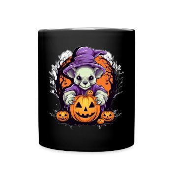 Chihuahua mignon dans la magie d’Halloween - Mug uni - noir - Devant