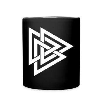 Norwegisches Symbol -FRONT - Tasse einfarbig - Schwarz - Vorne