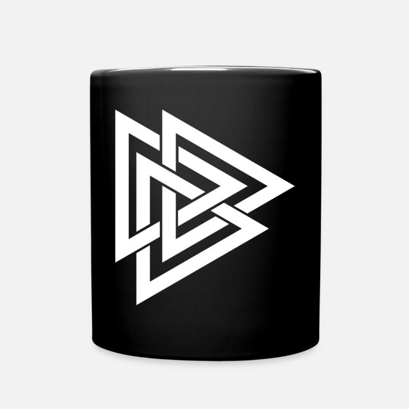 Norwegisches Symbol -FRONT - Tasse einfarbig - Schwarz