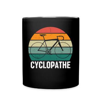 Cyclopathic Humor Cycling Bike Gift Cycling Cycling - Full Colour Mug - black - Front