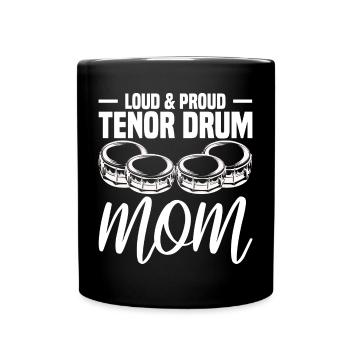Tenortrommel Spieler Blaskapelle Musiker Geschenk - Tasse einfarbig - Schwarz - Vorne