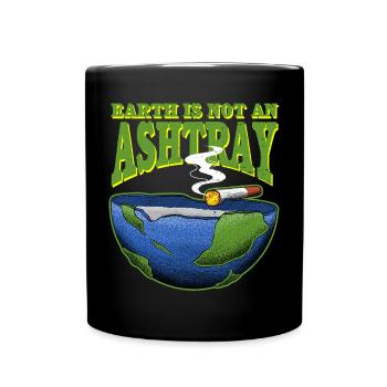 La terre n'est pas un cendrier - Mug uni - noir - Devant