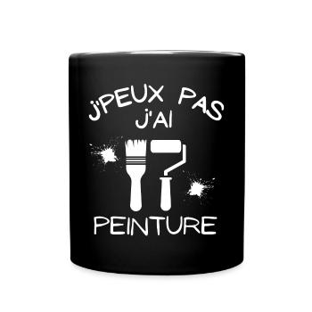 peinture, peintre, je suis peintre - Mug uni - noir - Devant