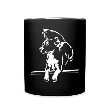 Beagle "Black Edition" - Tasse einfarbig - Schwarz - Vorne
