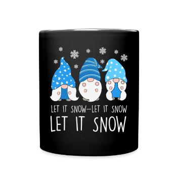 Laissez-le gnome de neige - Mug uni - noir - Devant