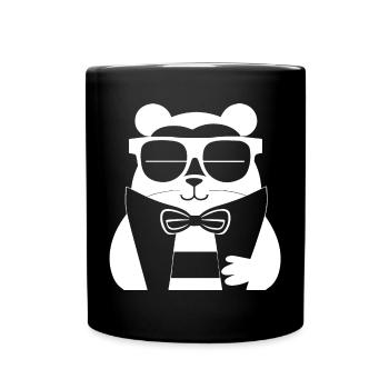 Hamster drôle avec des lunettes de soleil Hamsters - Mug uni - noir - Devant
