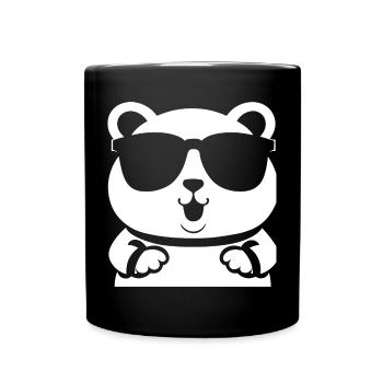 Hamster drôle avec des lunettes de soleil Hamsters - Mug uni - noir - Devant