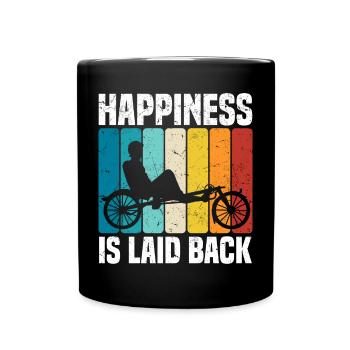 Velomobil | Recumbent Trike Triker Sport Geschenk - Tasse einfarbig - Schwarz - Vorne