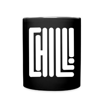 Just chill - Tasse einfarbig - Schwarz - Vorne