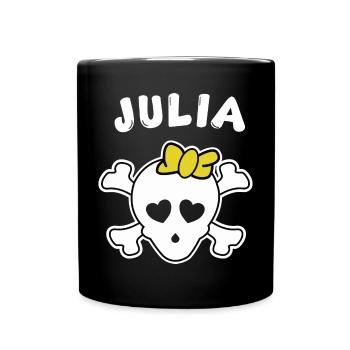 Pirate Julia Design for Girls and Women - Full Colour Mug - black - Front