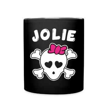 Piratin Jolie Design für Mädchen und Frauen - Tasse einfarbig - Schwarz - Vorne