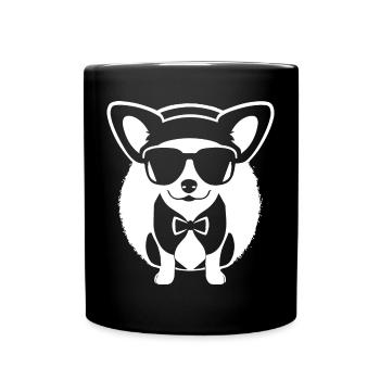 Funny Chihuahua wearing Sunglasses Chihuahuas - Full Colour Mug - black - Front