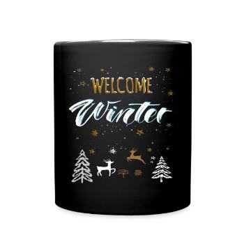 Welcome Winter - Full Colour Mug - black - Front