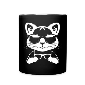 Ferret Wearing Sunglasses Cool Ferrets - Full Colour Mug - black - Front
