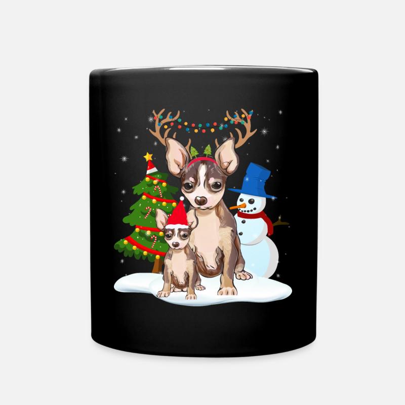 Chihuahua Noël - cadeau de Noël chiens - Mug uni - noir